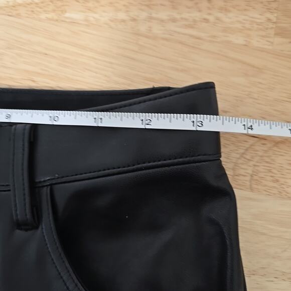 Abercrombie Fitch Ankle Straight Ultra High Rise Vegan Leather Pants Black 27 4s - Picture 5 of 8